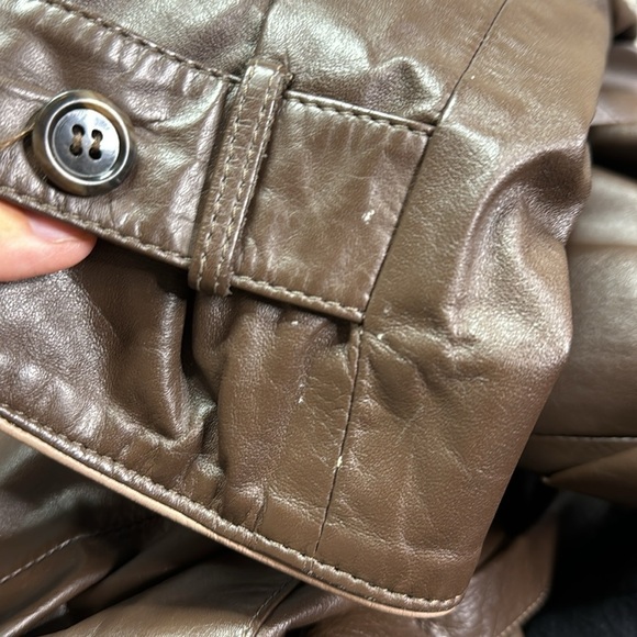 Vintage A&F Originals Brown Trench Jacket Size 8 - Picture 10 of 14